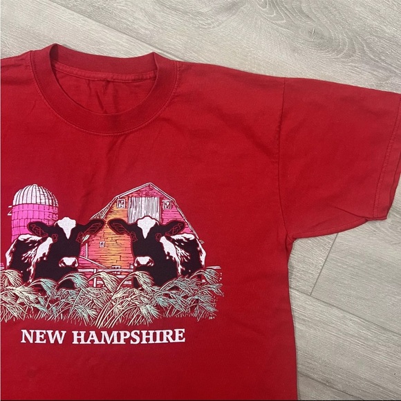 Vintage 1990s Medium Holstein Cows Short Sleeve Graphic Print Tee New Hampshire - Picture 6 of 7